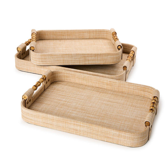 Natural Grass Trays-Set of 3