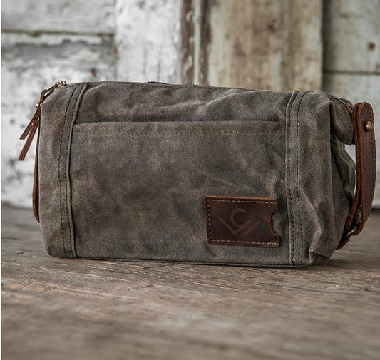 Waxed Canvas Dopp Kit Bag