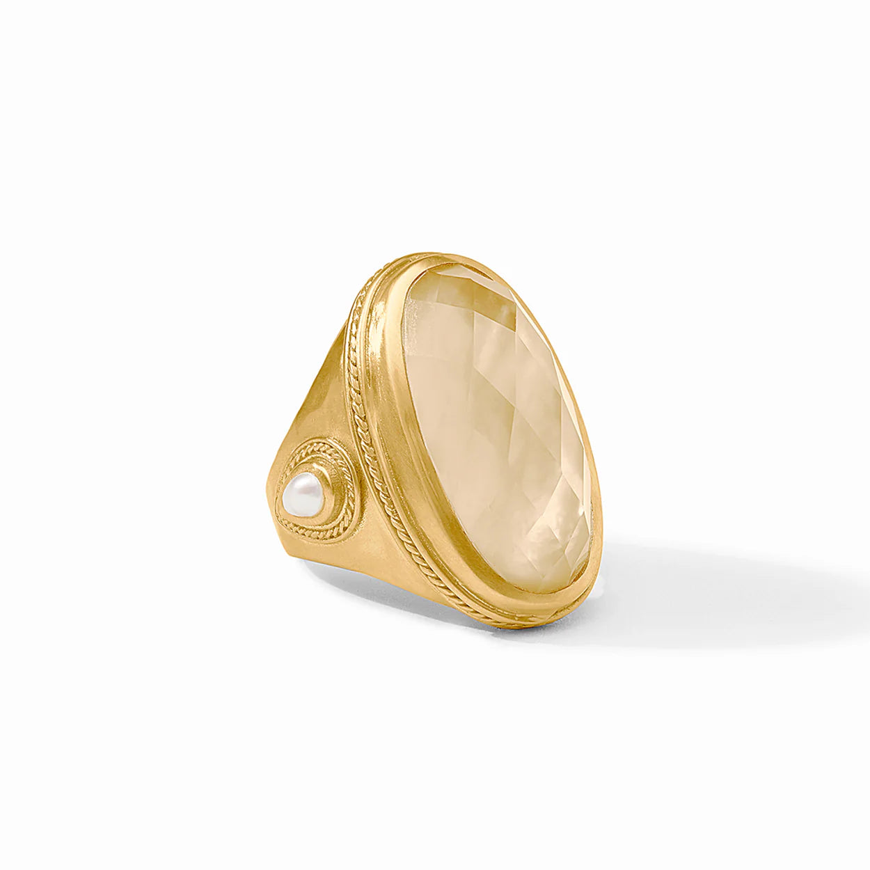 Cannes Statement Ring-Gold & Iridescent Champagne  (7)