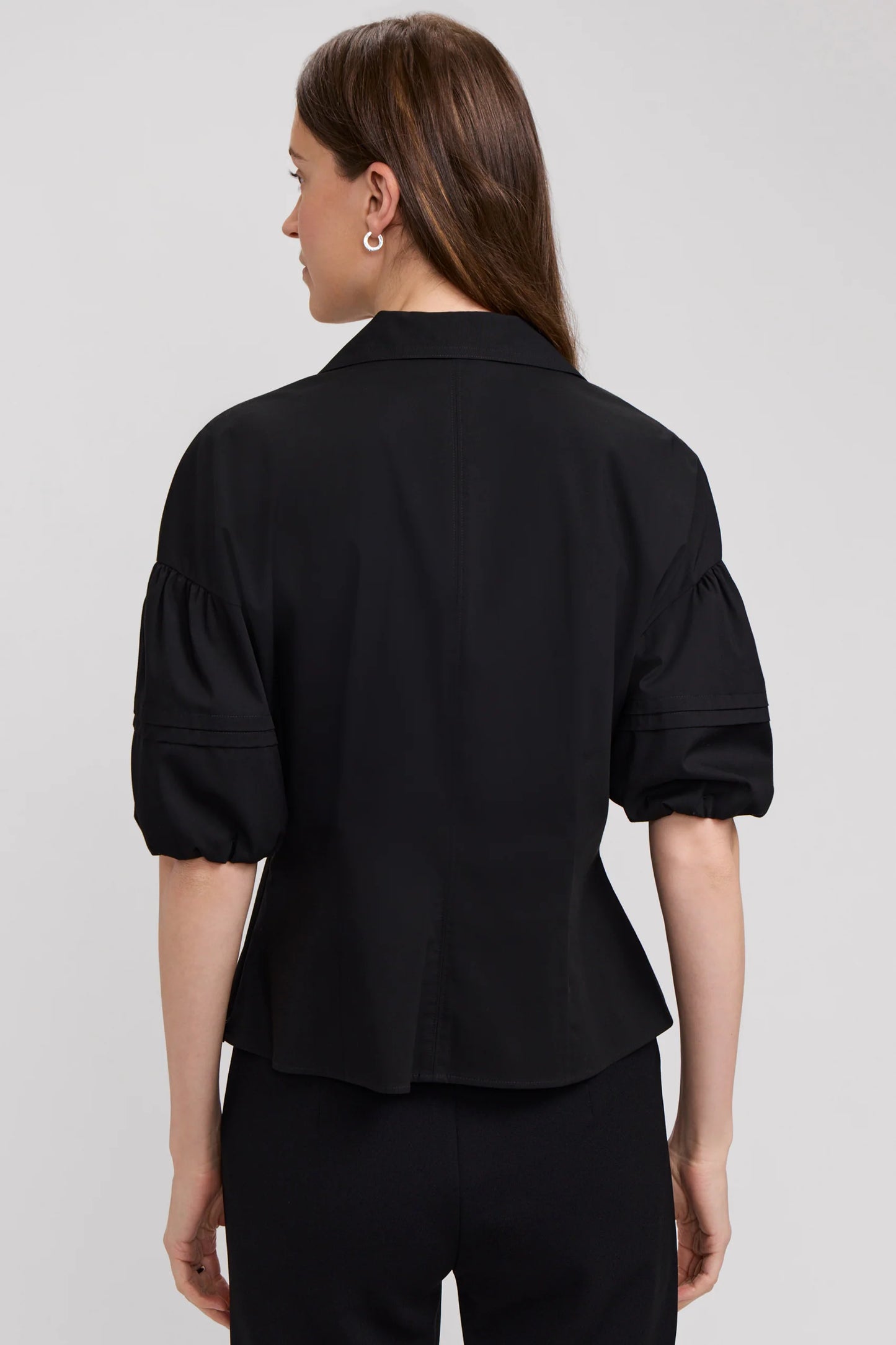 Black Lucia Elbow Sleeve Shirt