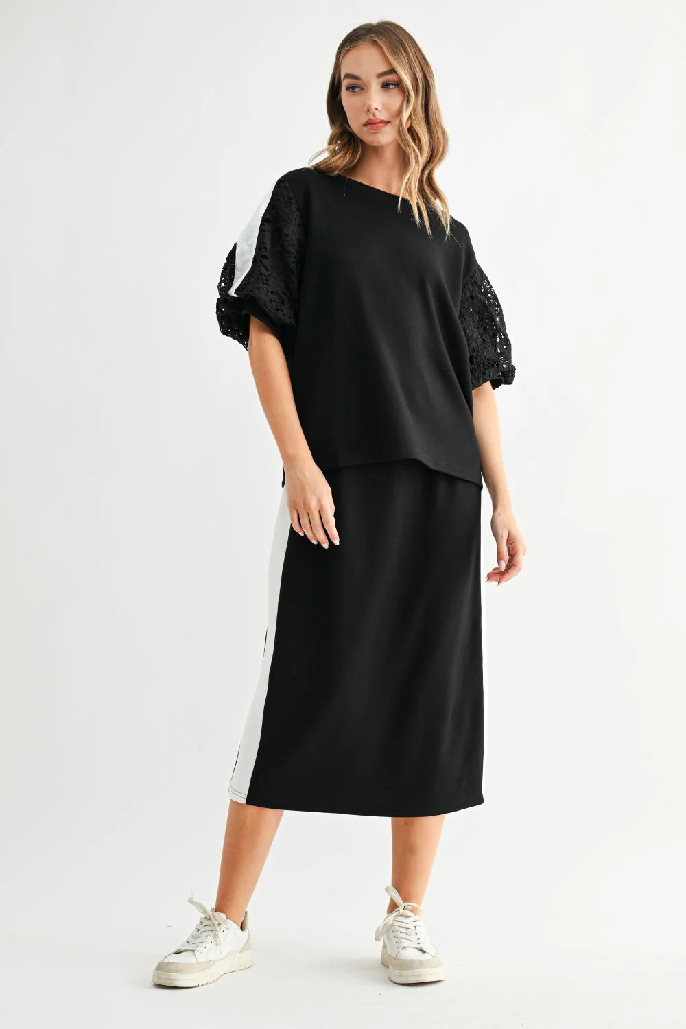 Jayla Skirt-Black/White