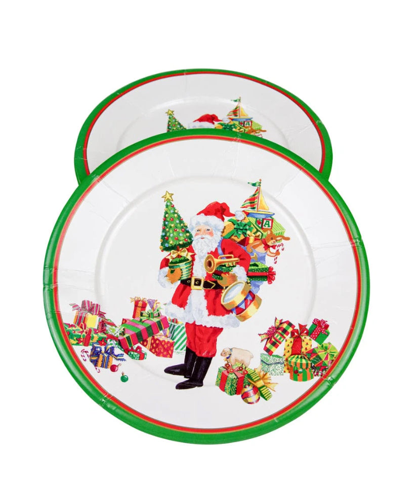 Mr. Claus Paper Dinner Plates-Set of 8