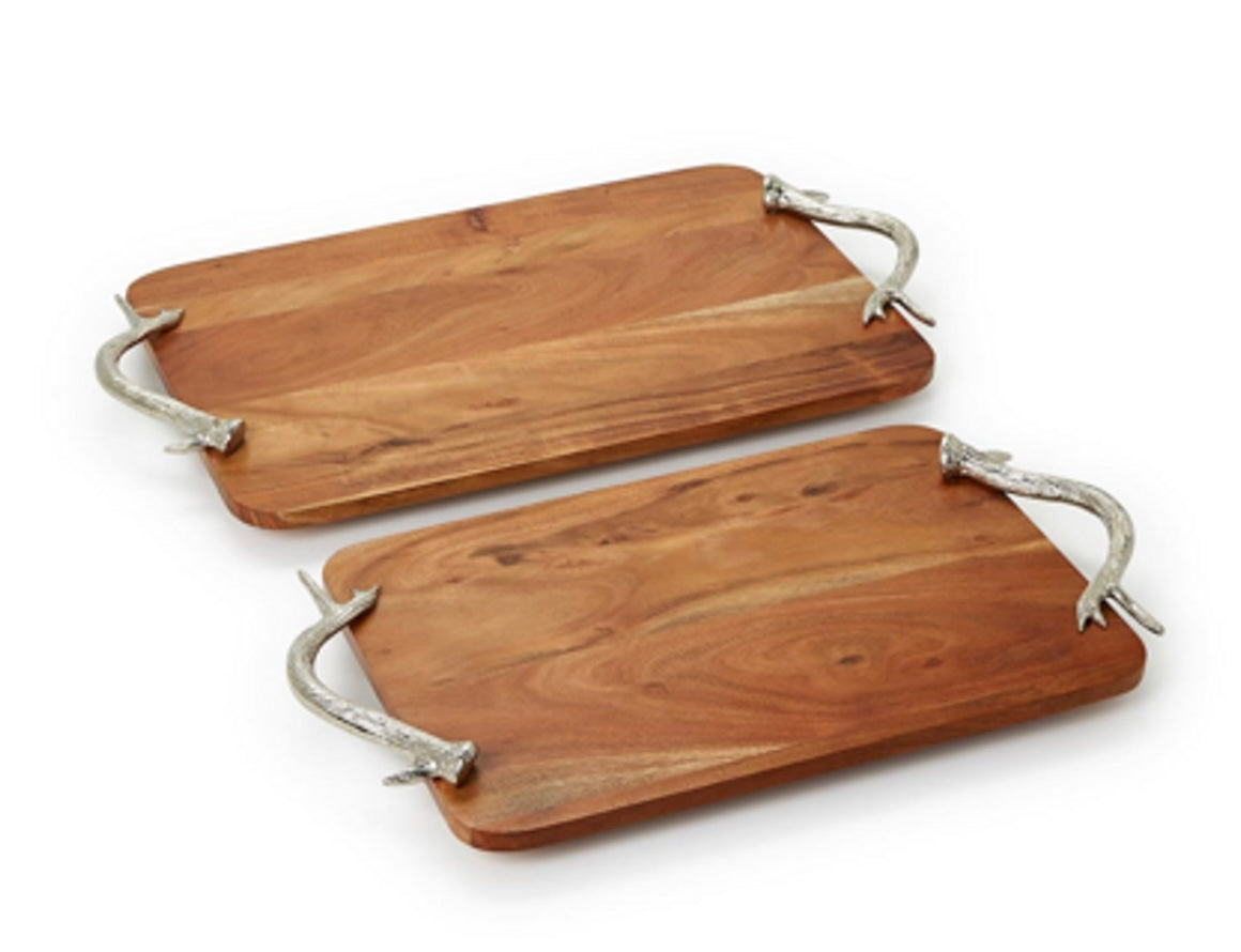 Antler & Wood Serving Board Set