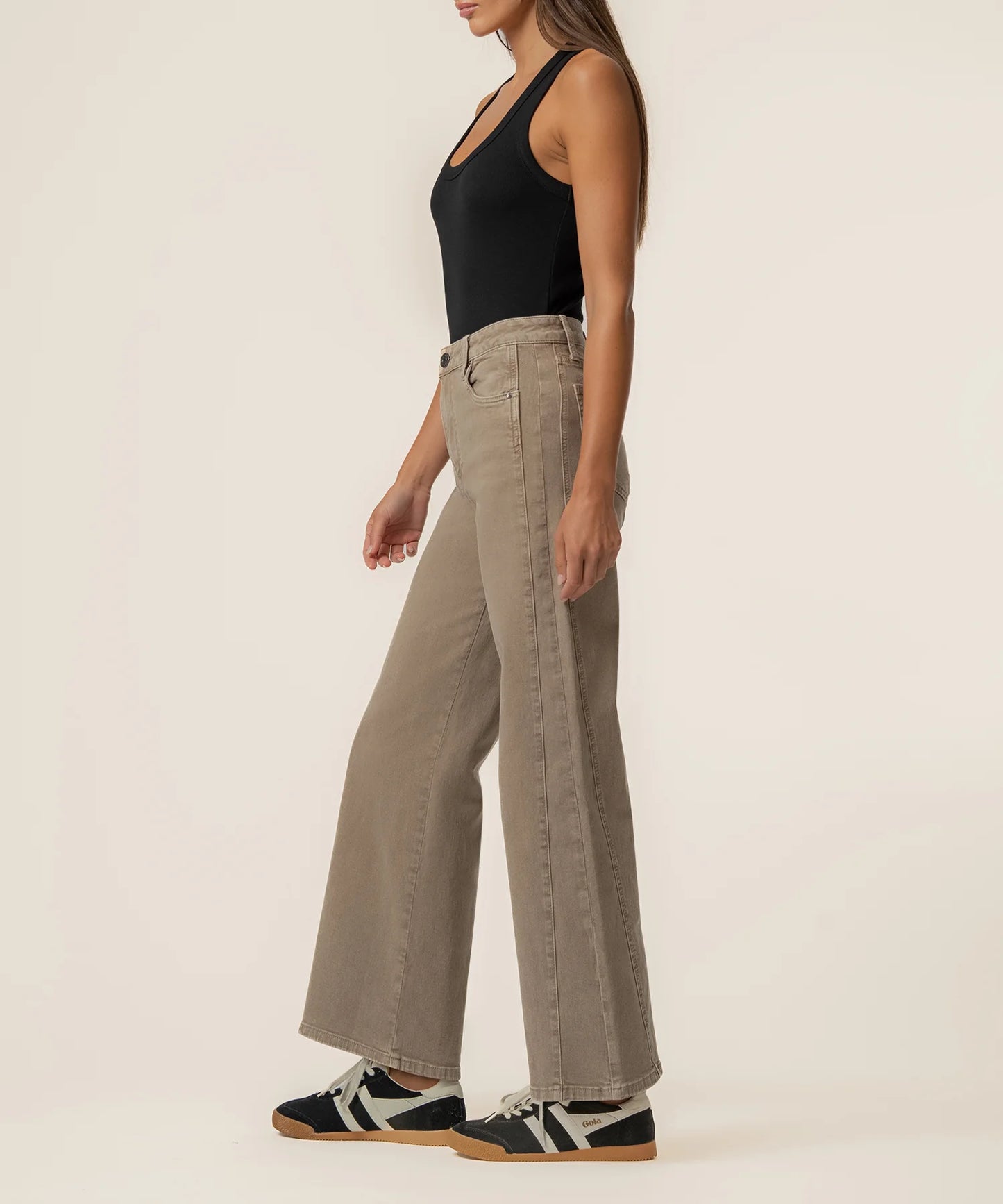 Meg wide leg/milk tea