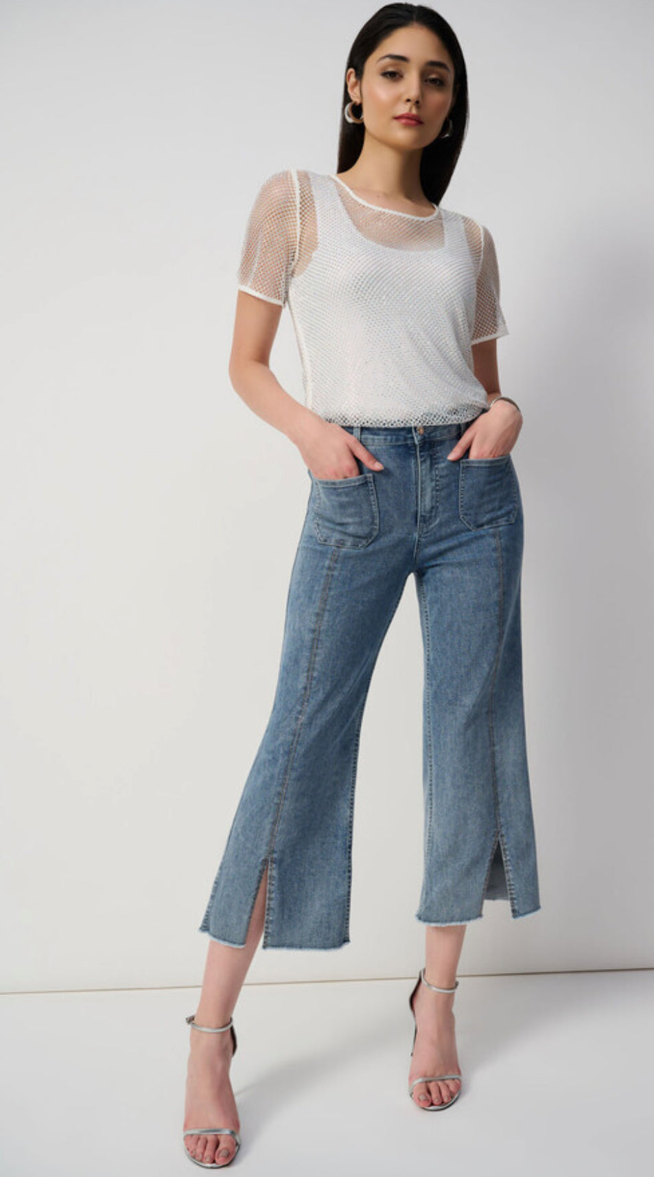 Joseph Ribkoff Culotte with Embellishment Front Seam