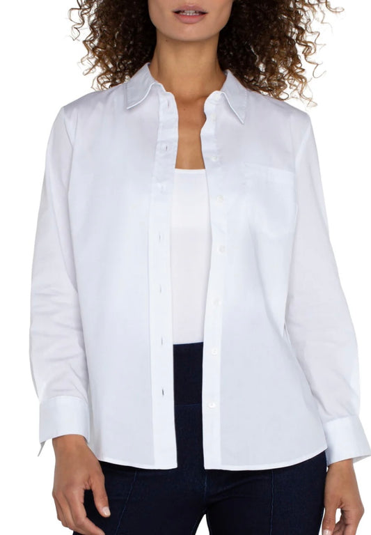 Liverpool Classic Button Front Top