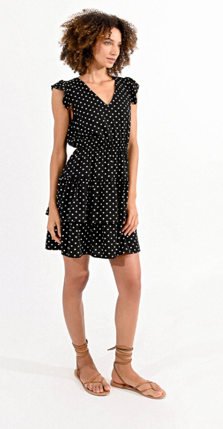 Polka Dot Woven Dress- Black – Darling's Fine Things