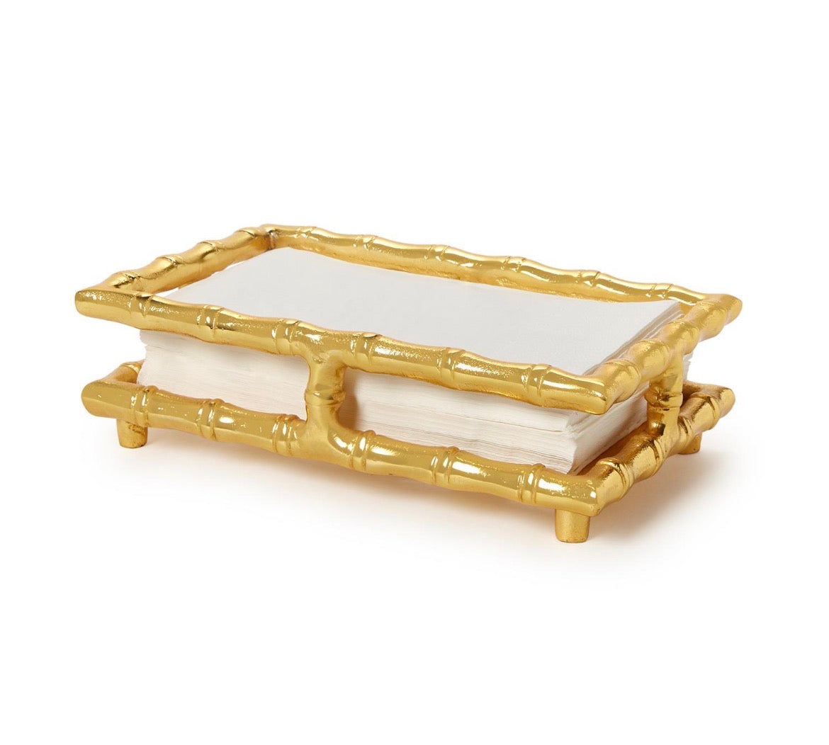 Golden Bamboo Guest Towel / Napkin Holder
