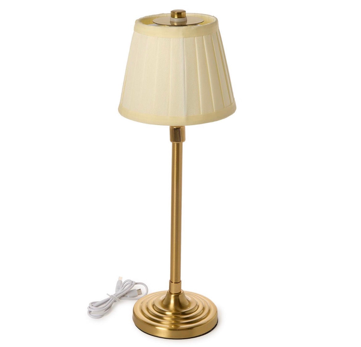 Pleated Fabric Cordless Rechargeable Lamp