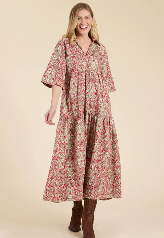 Tyler Boe Cara Paisley Midi Dress