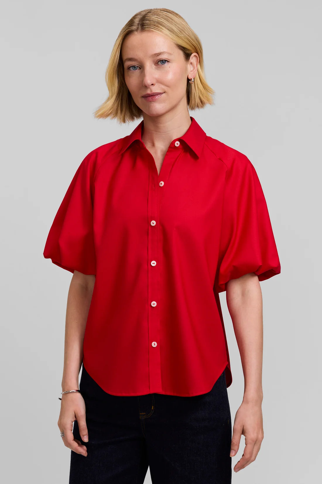 Paula Solid Puff Sleeve Top
