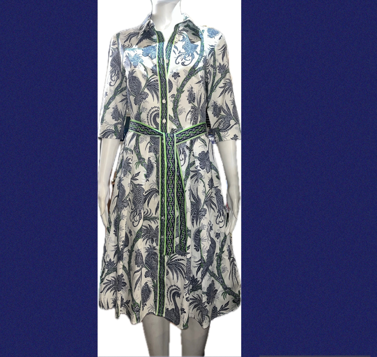 Kelly Dress - Navy/Kelly Peacock