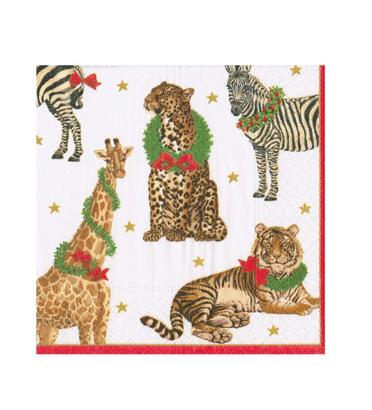 Wild Christmas Cocktail Napkins