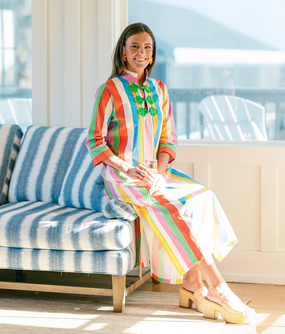 Stripe Bouvier Long Dress