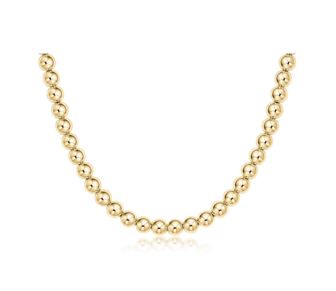 6mm Gold Beaded Necklace