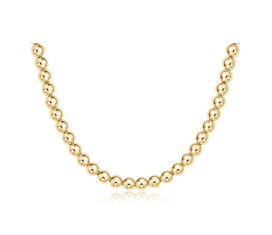 6mm Gold Beaded Necklace from E Newton