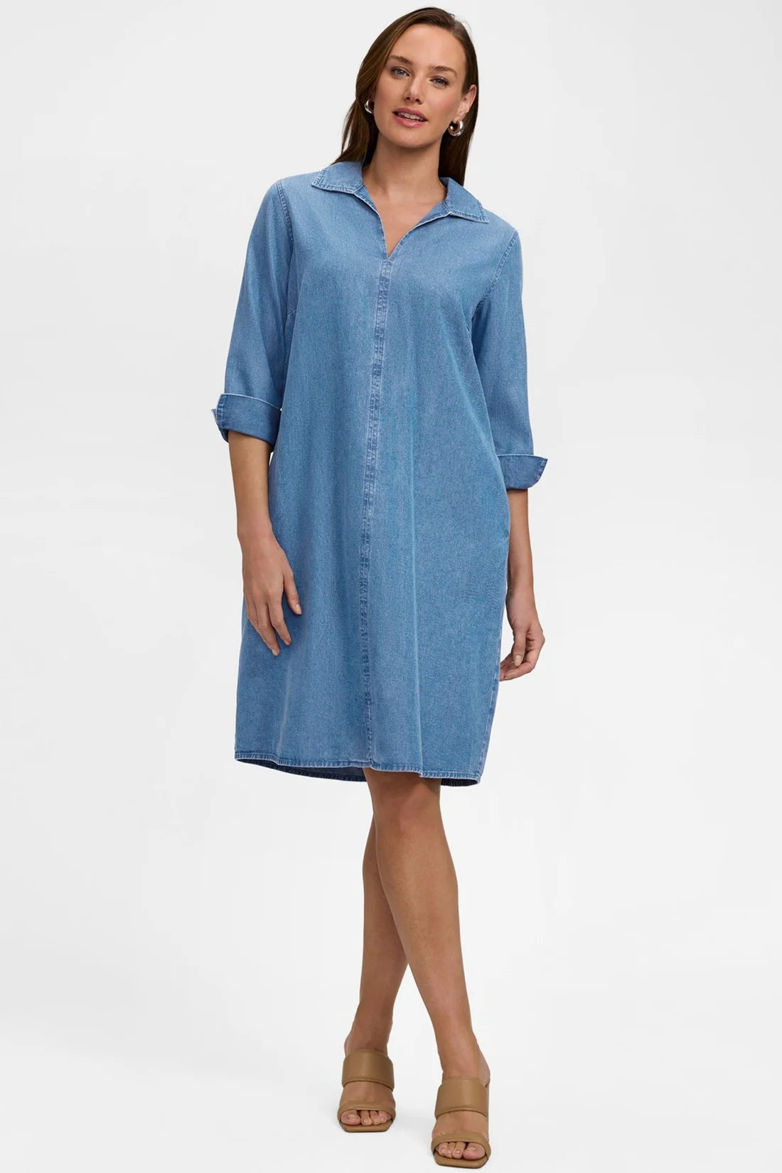 Agnes Denim 3/4 Sleeve Dress