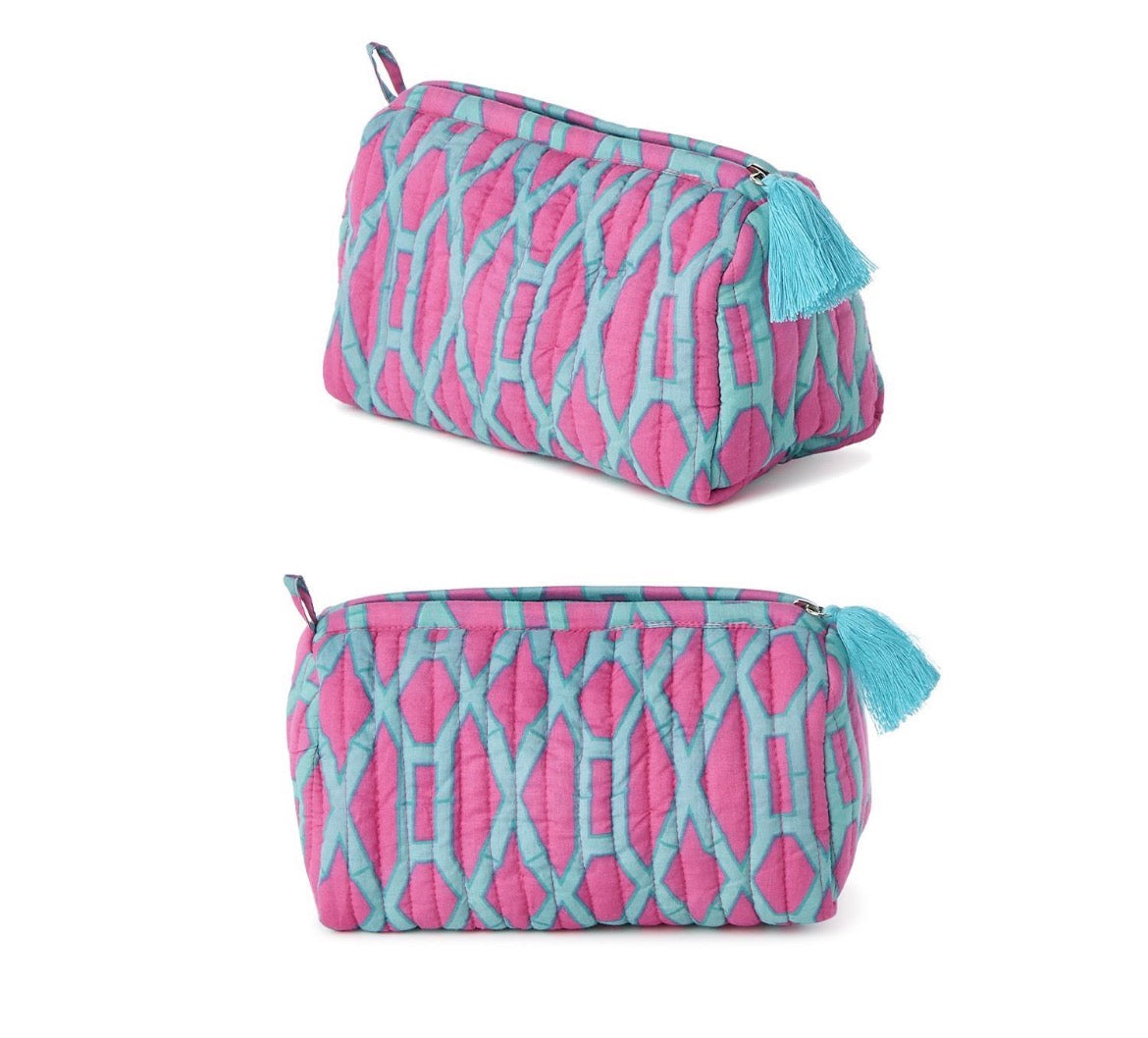 Bamboo Print Cosmetic Bag