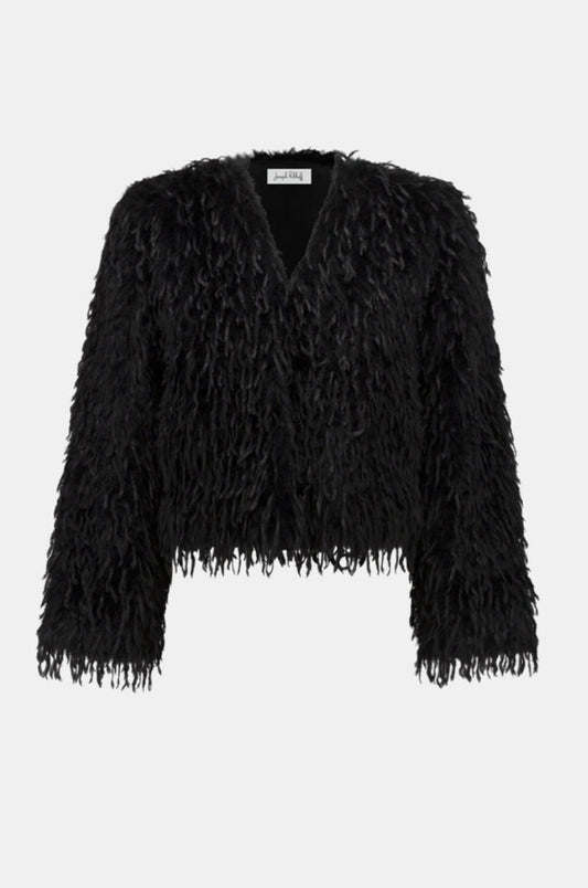 Faux Fur Open Front Jacket