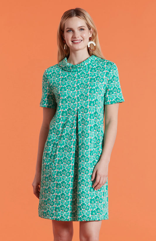 Kristen Knit Dress - Multifloral Green