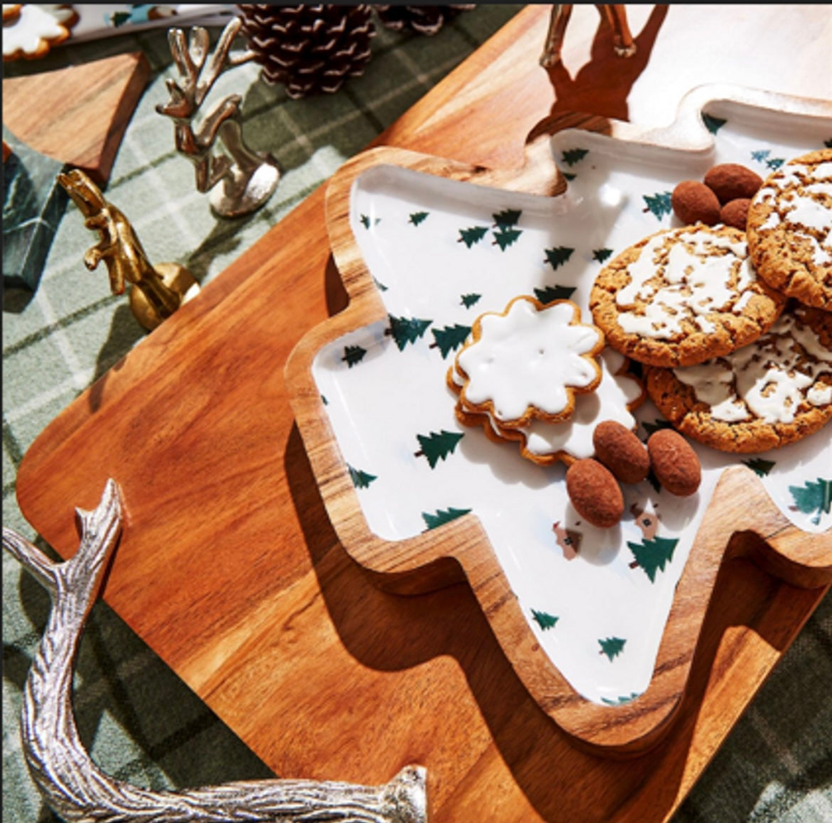 Antler & Wood Serving Board Set