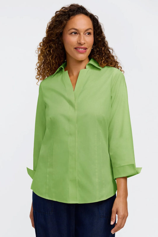 Taylor No Iron Pinpoint 3/4 Sleeve Shirt - Mojito