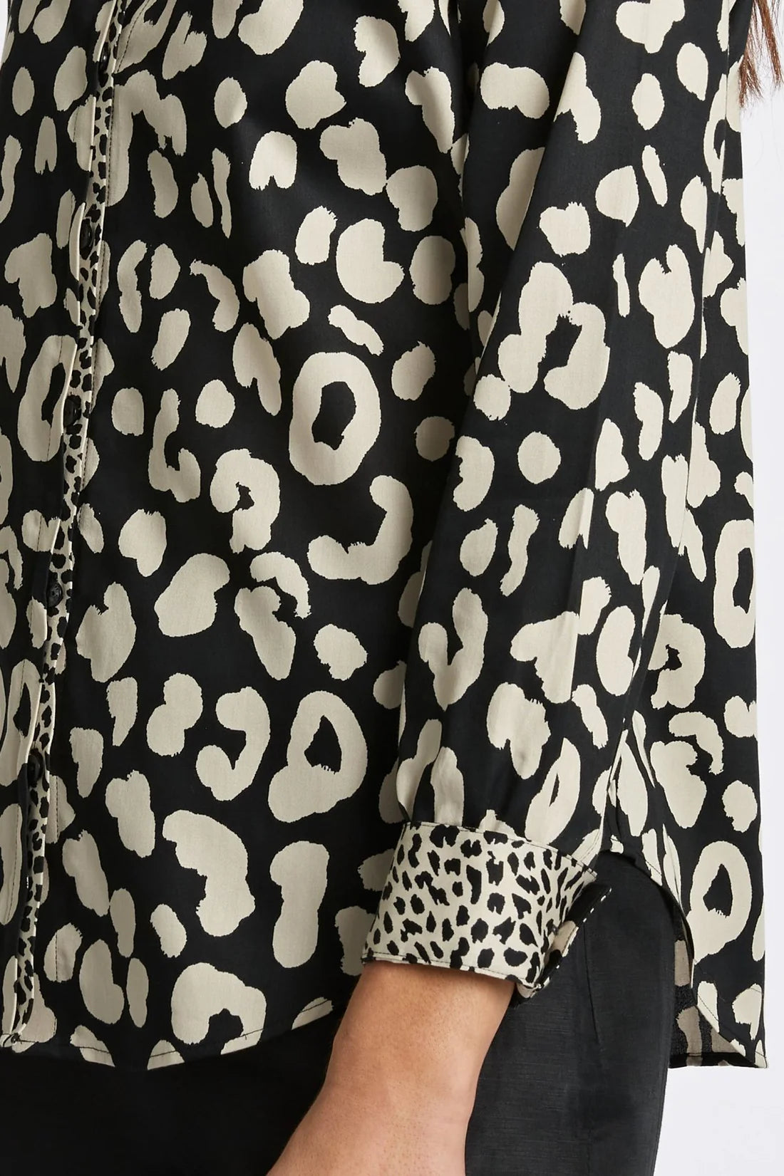 Charlie Long Sleeve Top-Large Cheetah