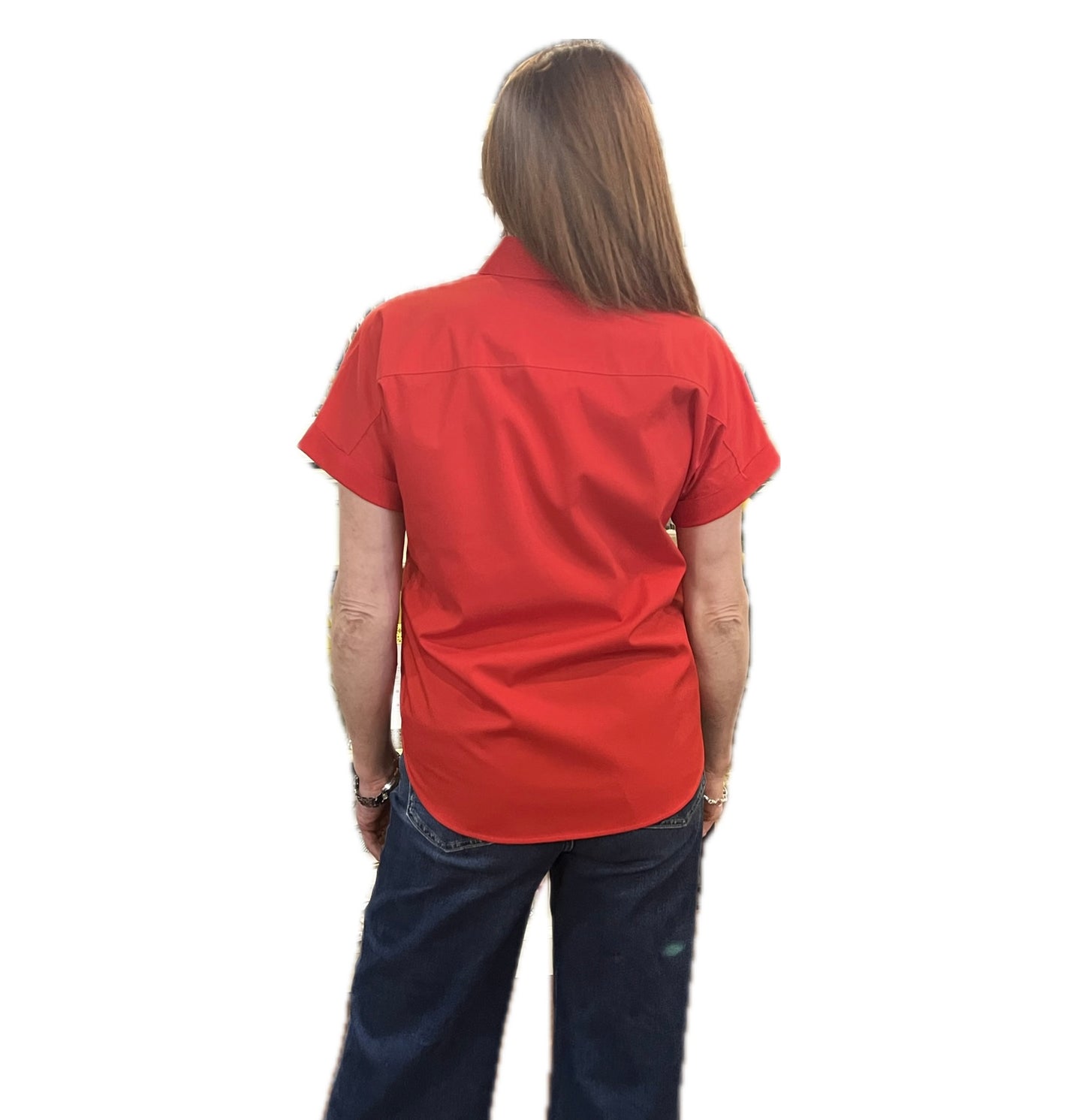 Abigail No-Iron Top-Red