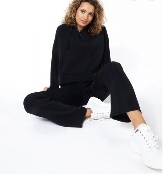 Esqualo Wide Leg Trouser-Black