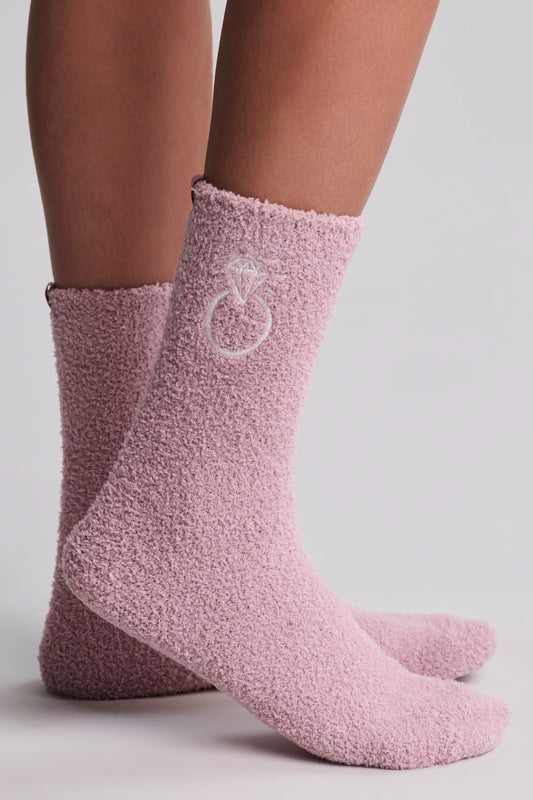 CozyChic Bridal Socks-Pink