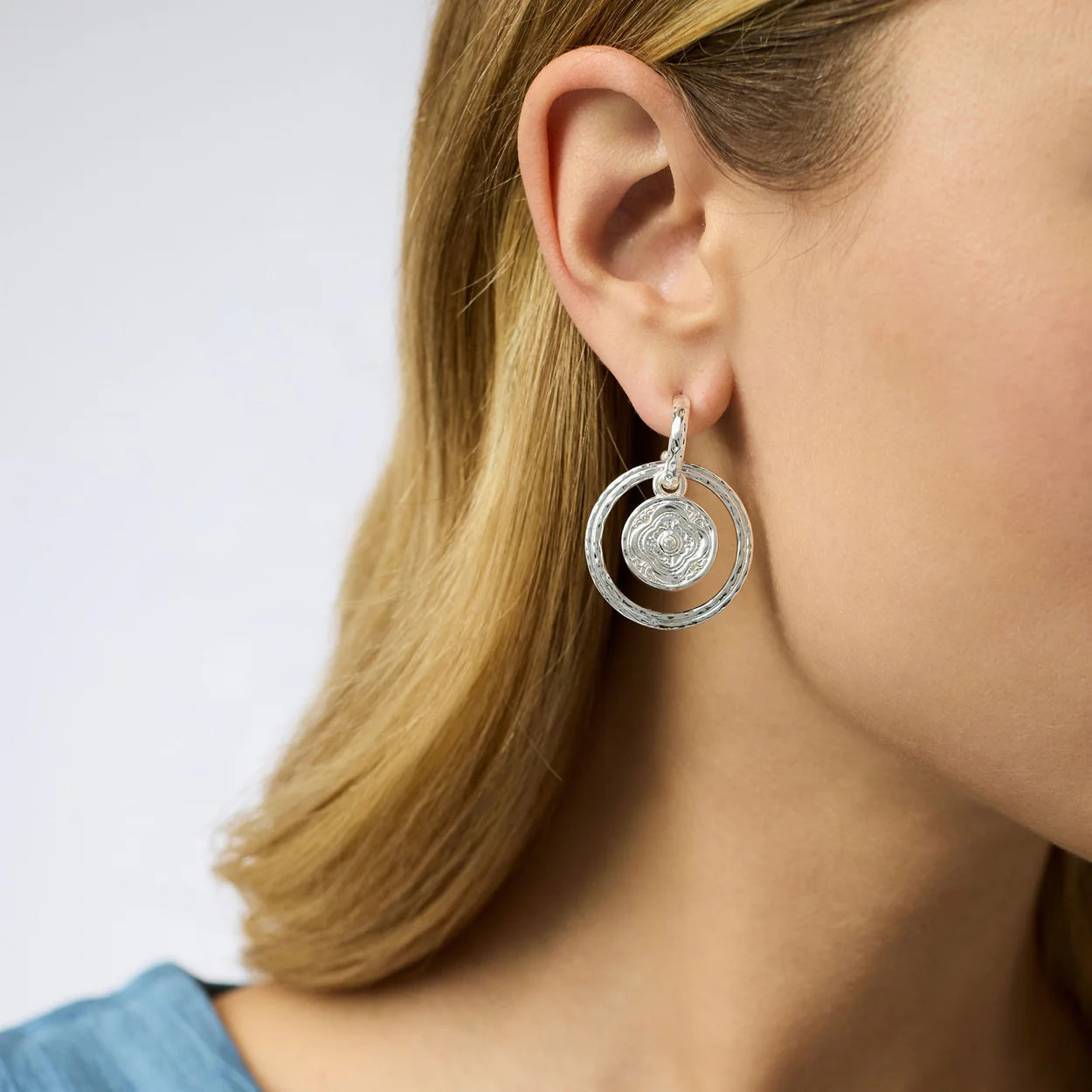 Astor 6-in-1 Charm Earring-Silver Pearl