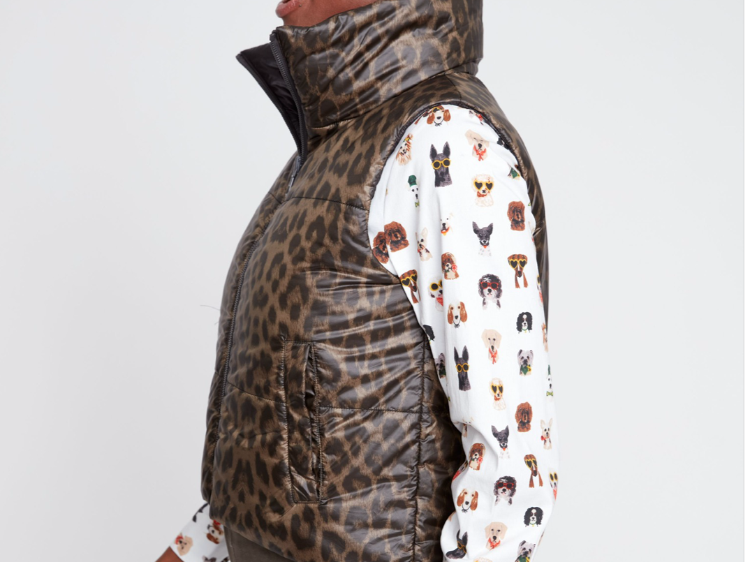 Woven Leopard Vest