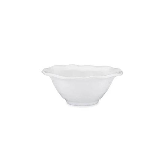 Ruffle White Melamine Round Cereal Bowl