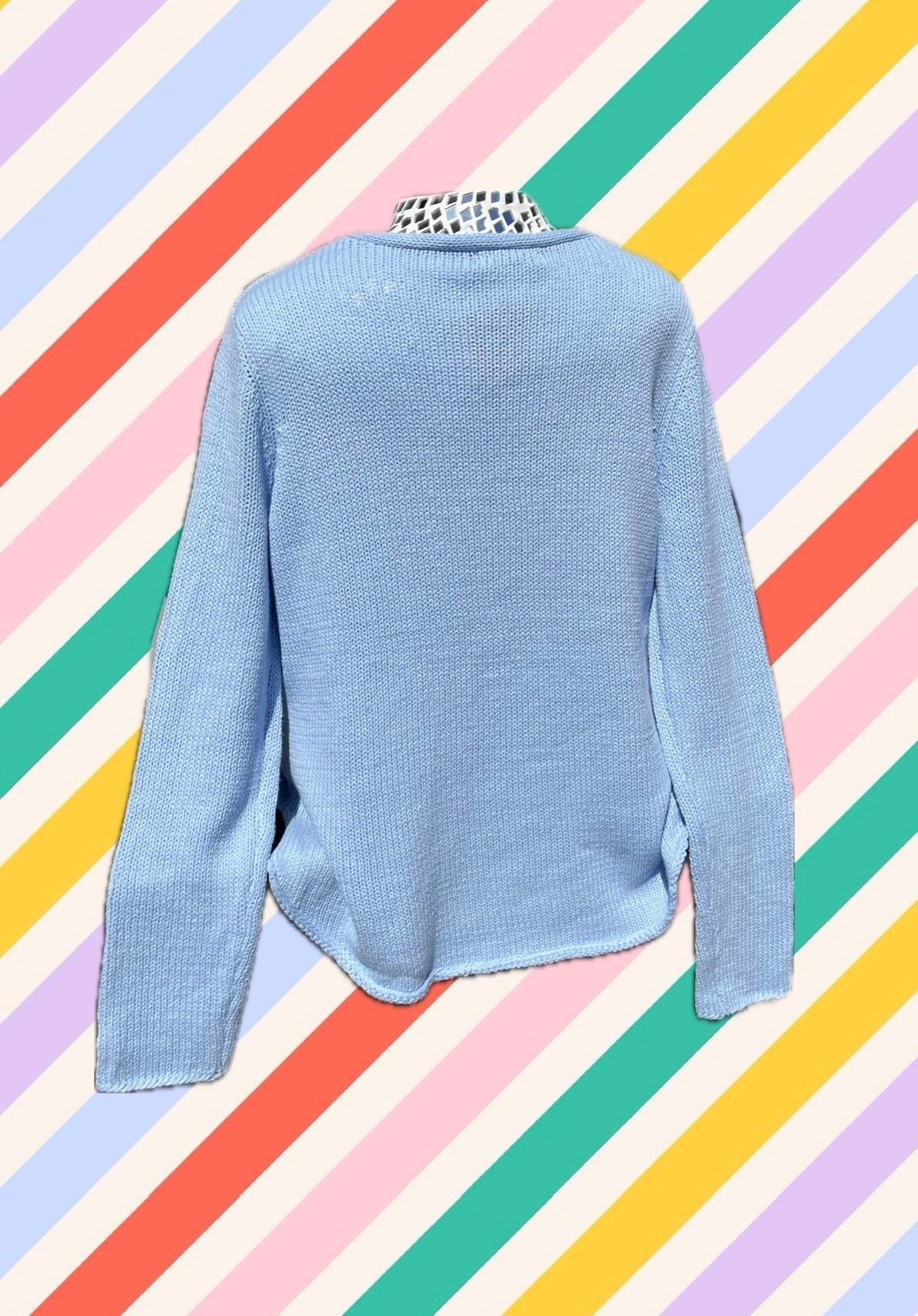 Beach Graphic V-Neck Sweater