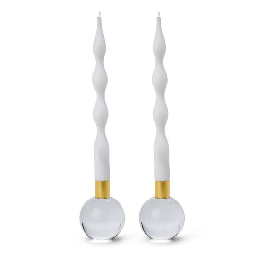 Clear Candleholders-Set of 2