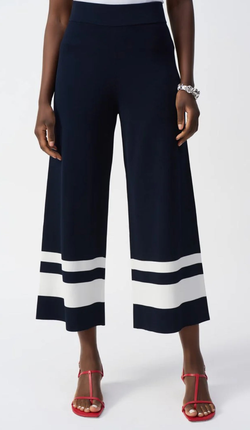 Joseph Ribkoff Striped Crop Pant