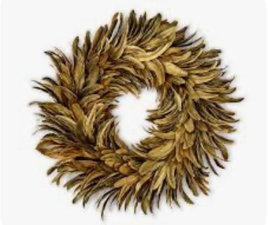 Metallic Feather Wreath