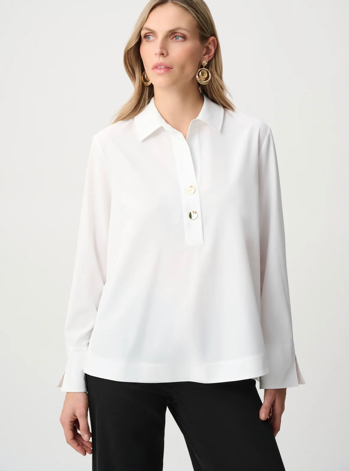 Poplin Button Back Top