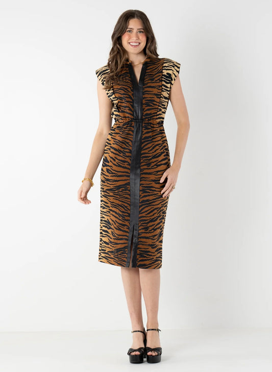 Tiger Jacquard Meme Dress