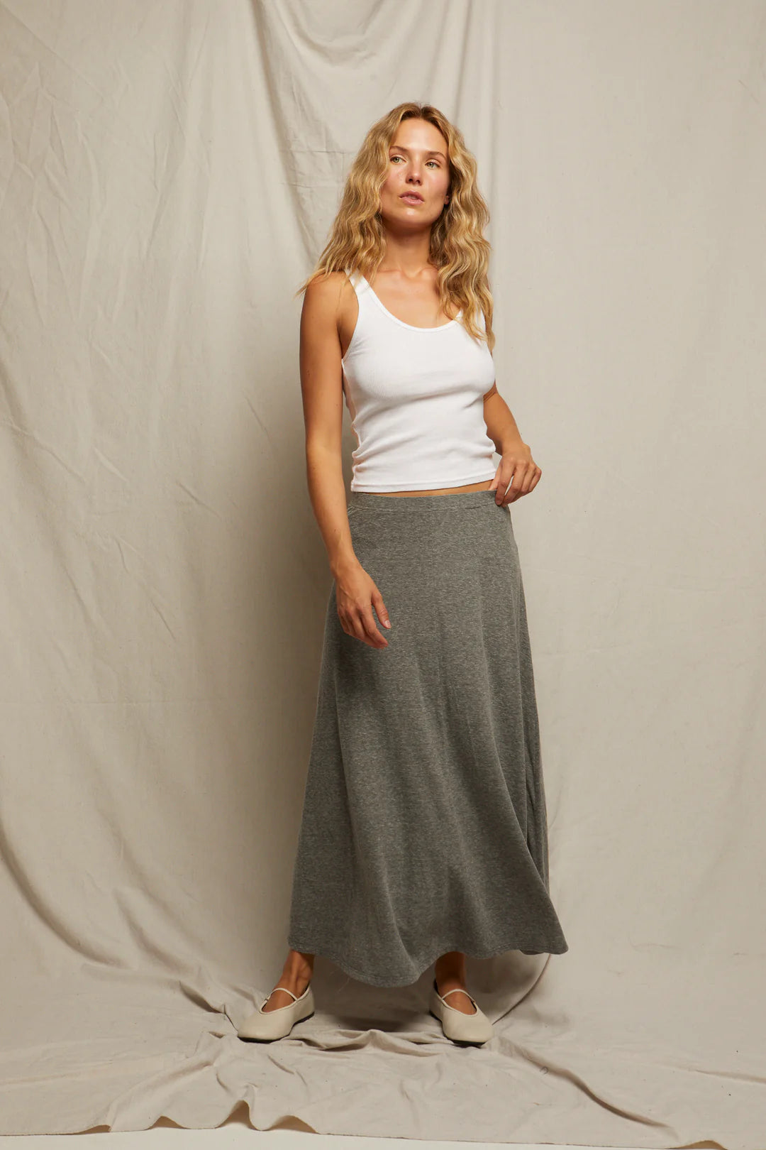 Liza Slub Jersey Circular Skirt