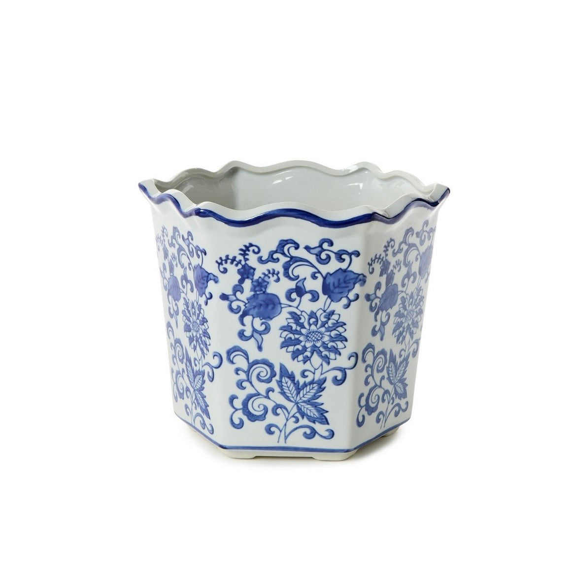 Blue and White Hand Painted Planters