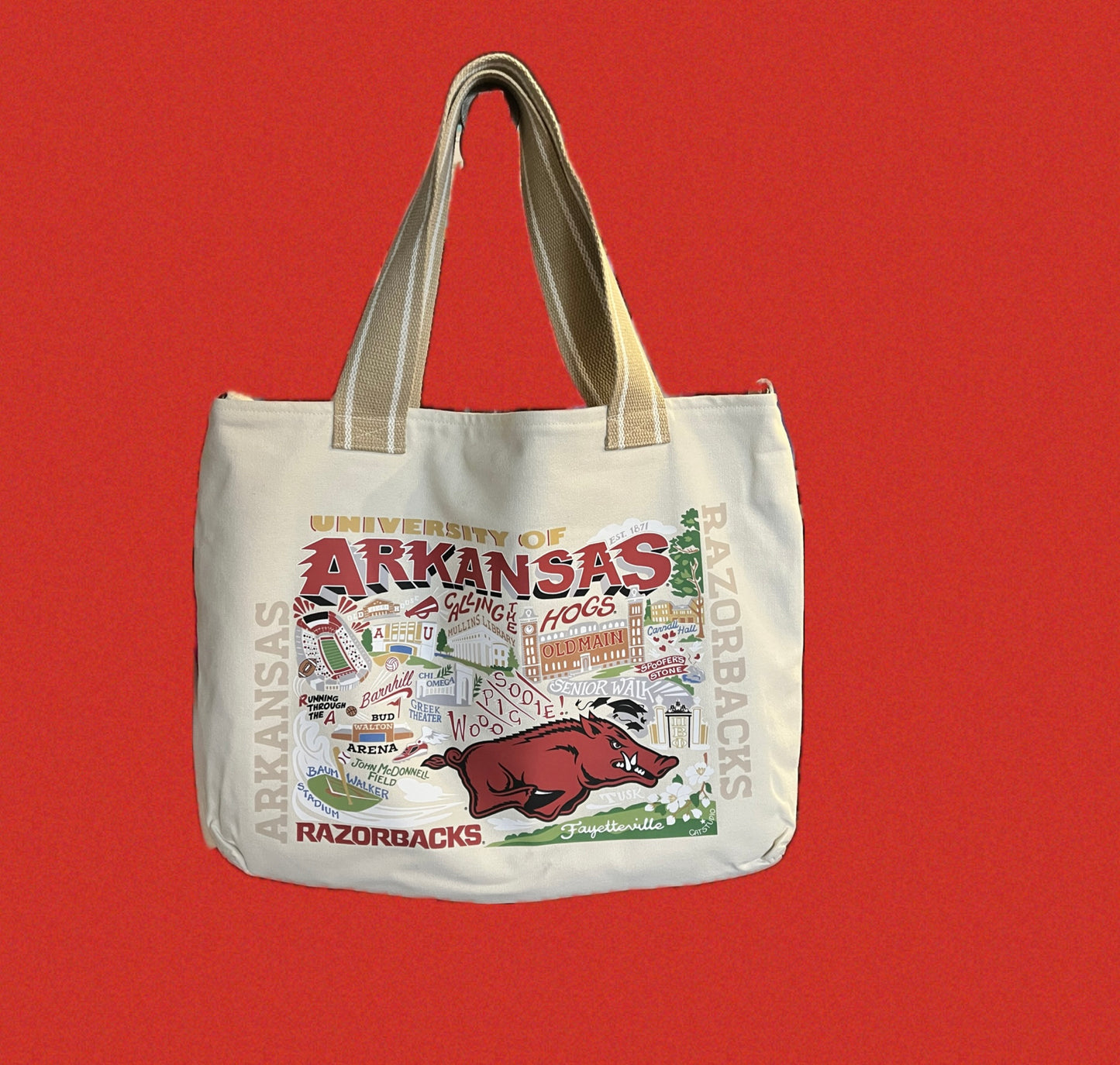 University of Arkansas Tote-White