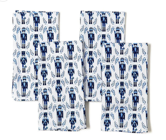 Blue Nutcracker Cloth Napkins Set of 4