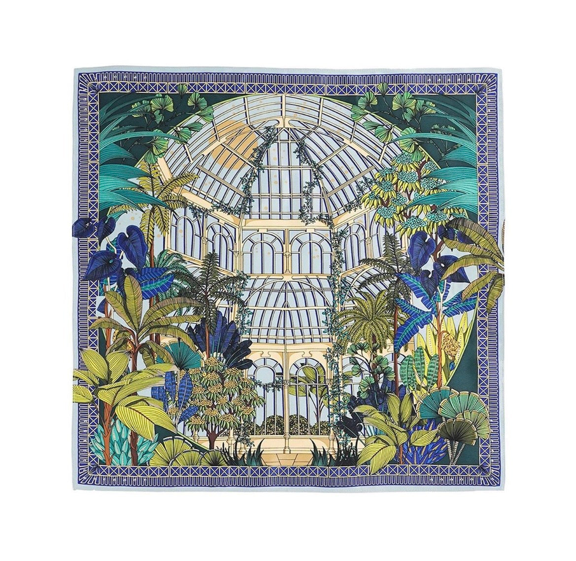 Jardin blue mini scarf