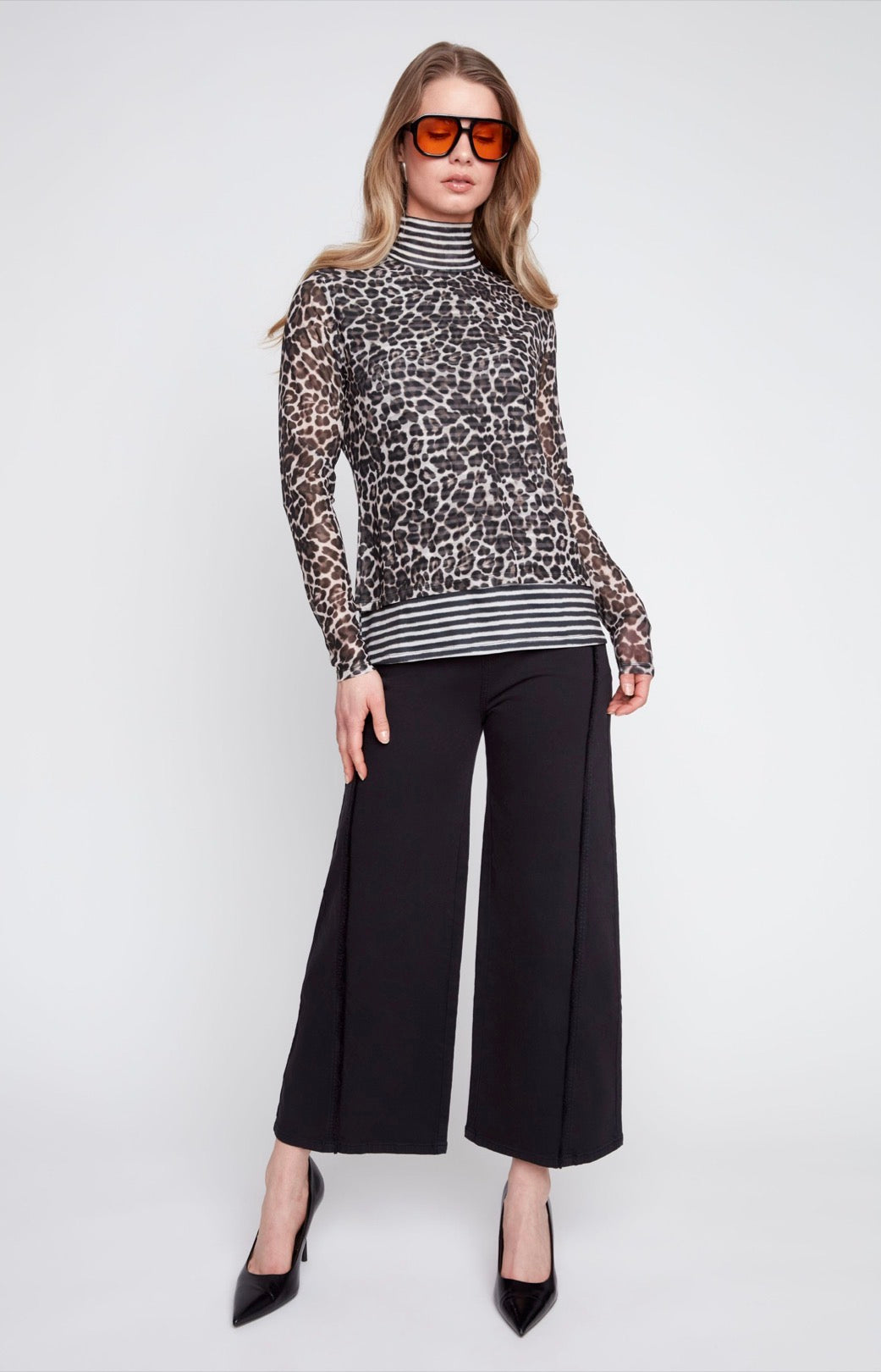 Leopard Knit Top