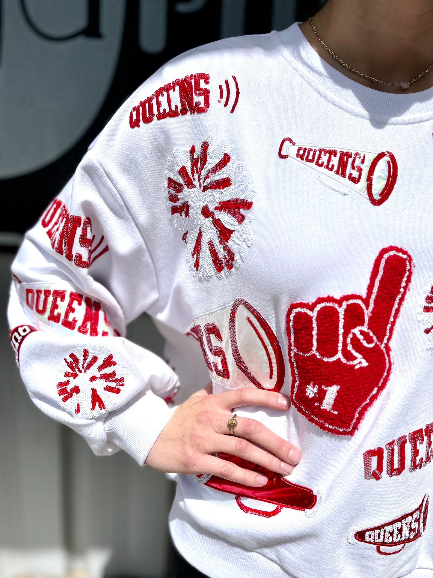 Cheer Icon Sweatshirt - Crimson/White