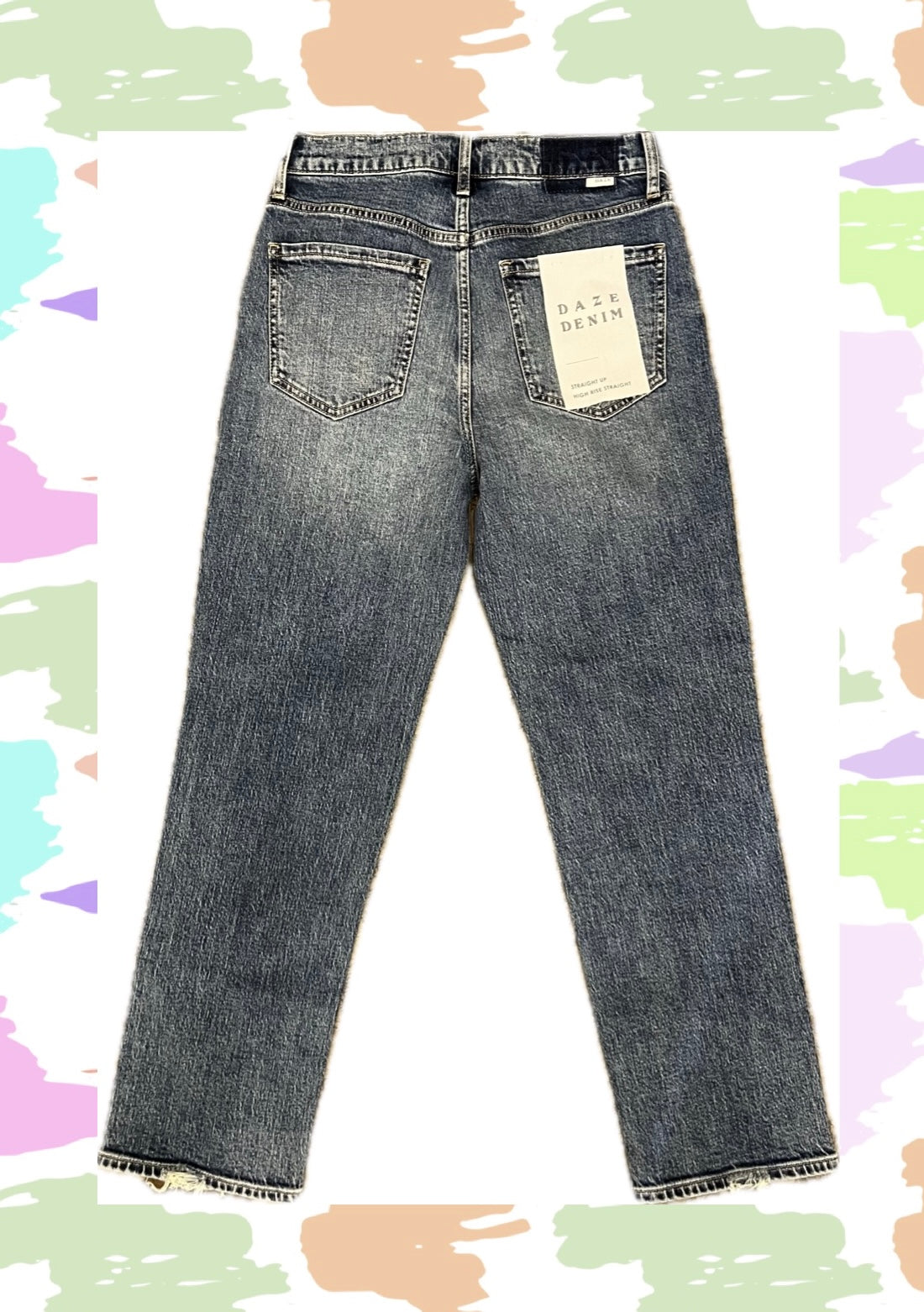 Daze Denim Straight up High Rise Straight Leg Jean