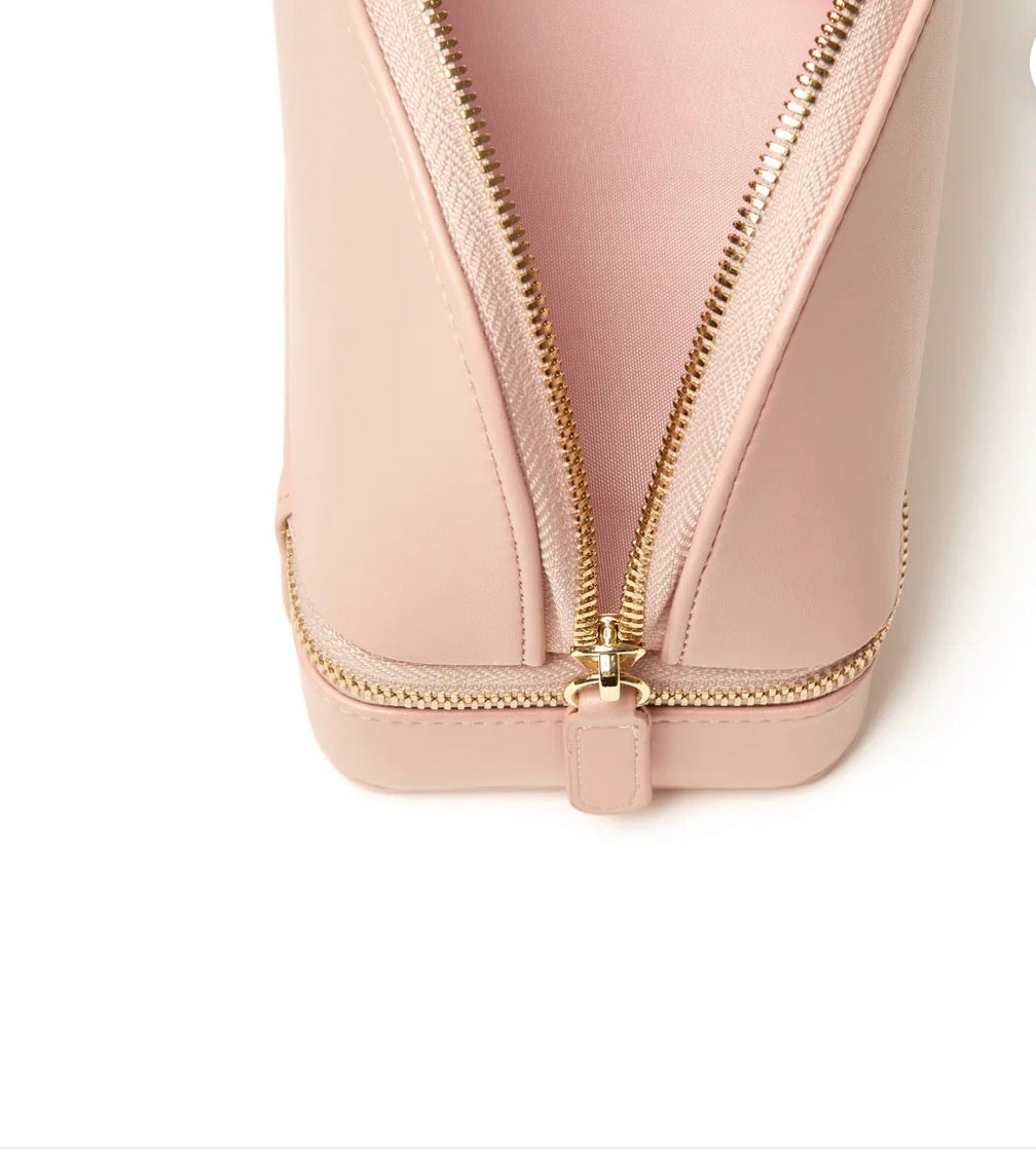 Abby Travel Cosmetic Case - Pearl White