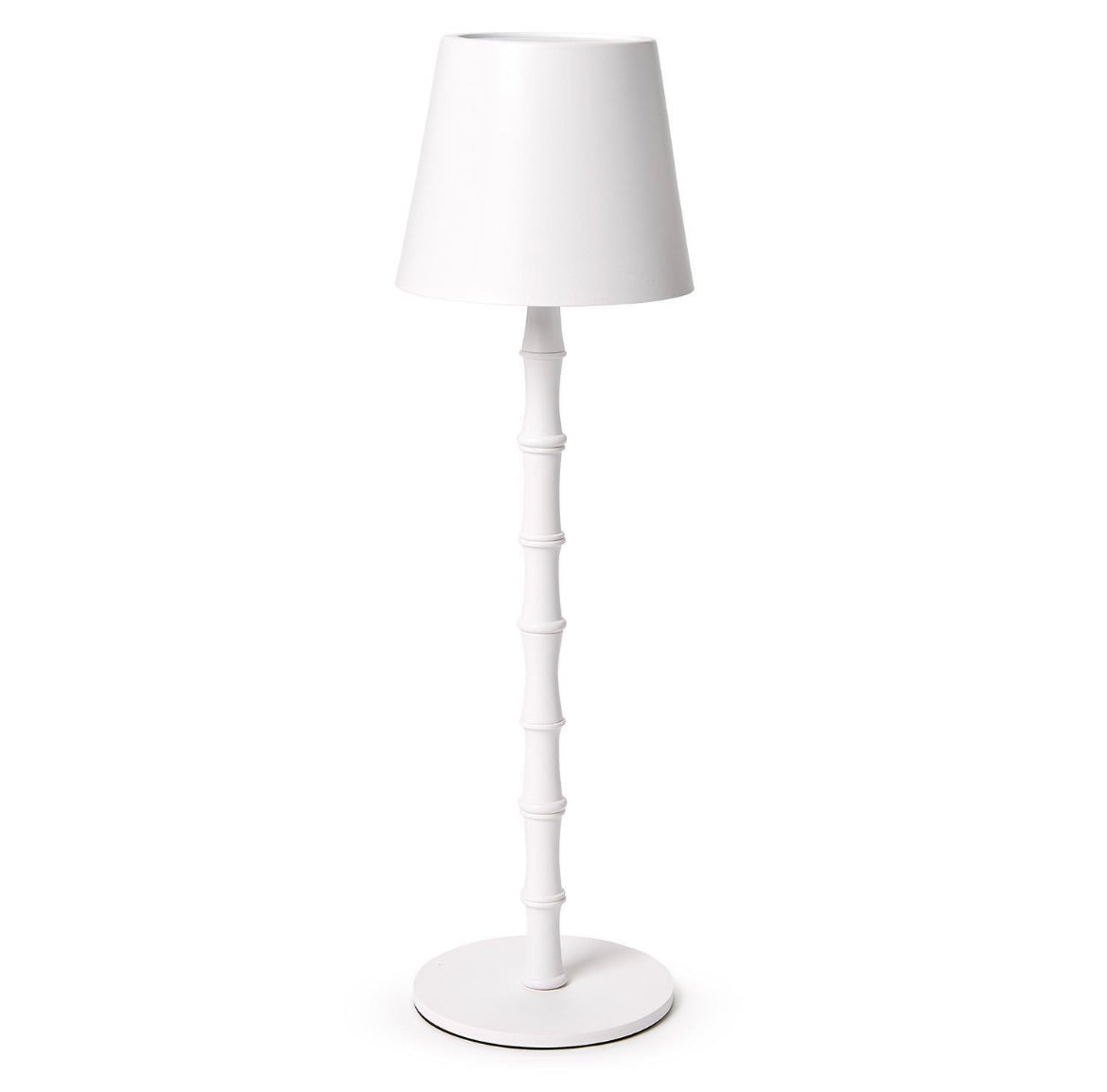 LED Cordless White Bamboo Lamp