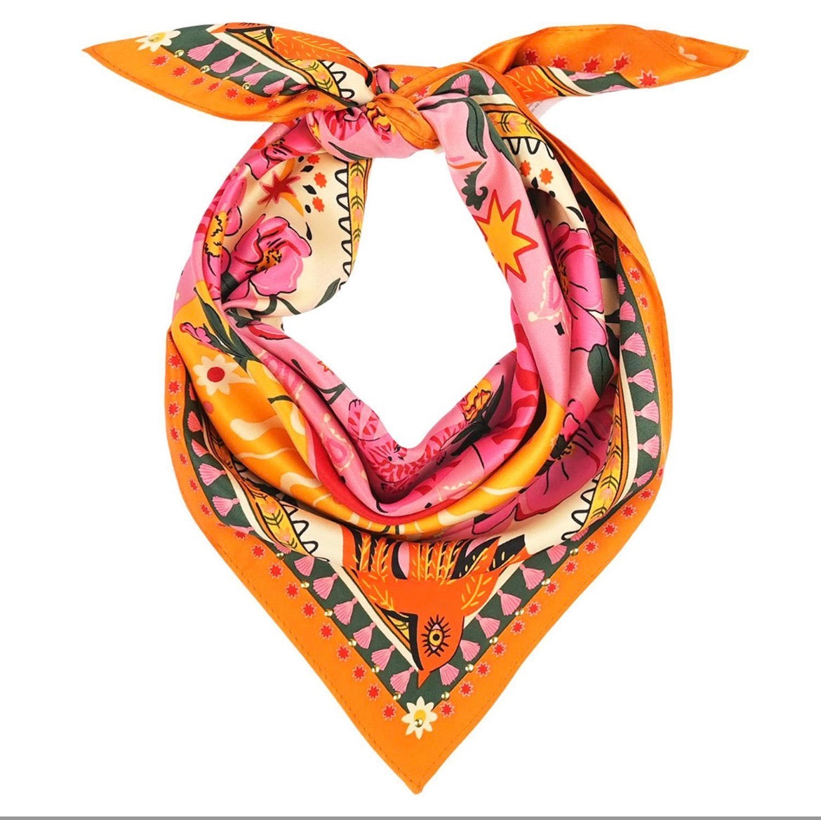 Bandidas Rose Mini Square Scarf